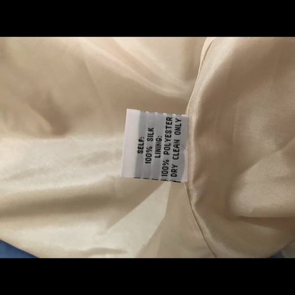 Lapis silk dress fully lined..subtle crinoline - Picture 8 of 8